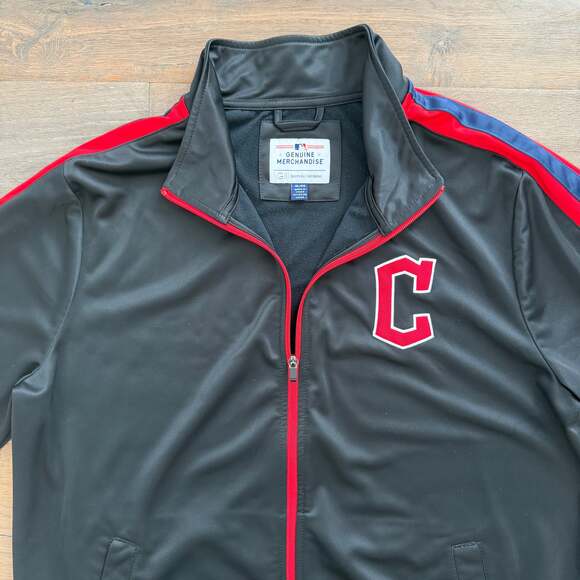 Cleveland Guardians Men’s XL Full Zip Jacket Black Navy Red MLB - Picture 2 of 7